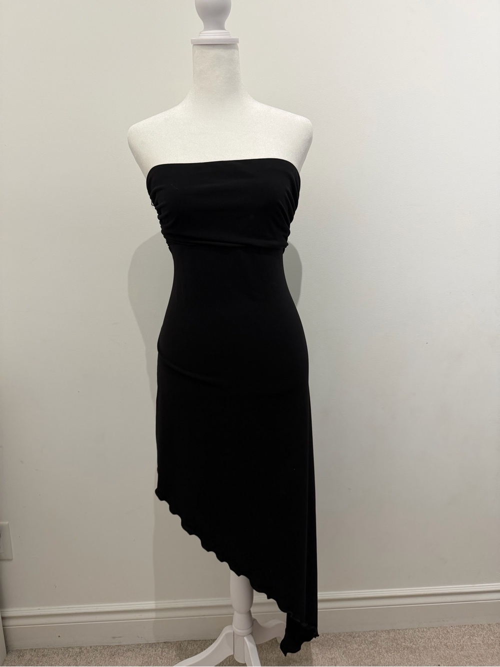 Urban Outfitters Black Strapless Asymmetrical Dress #Y2K - Picture 3 of 3